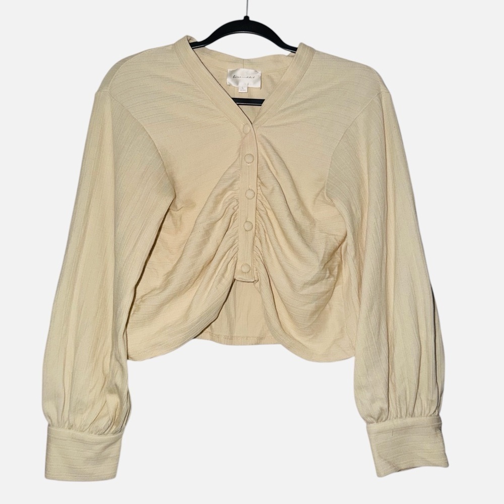 Line And Dot Size Large Rouched Top - Picture 2 of 7